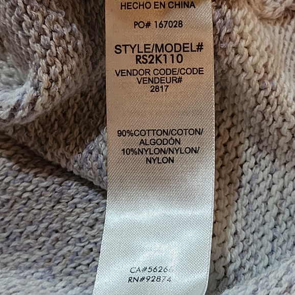 Splendid Artisanal Knit Tank Top XL Striped Marled Cotton Blend Sleeveless Shirt - Picture 6 of 8